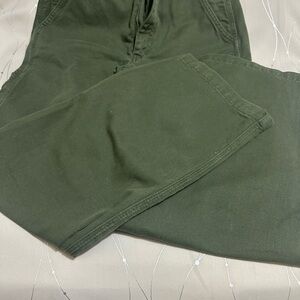 TNA Green Straight Leg Jeans with Classic Style